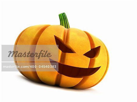 halloween pumpkin isolated 3d rendering