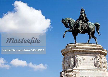 The Victor Emmanuel Monument, majestic memorial in Rome, Italy