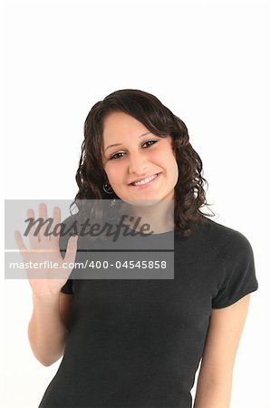 Young teenage girl is wave at her parents