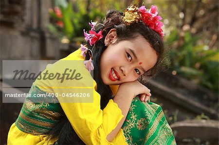 Balinese  Girl In Traditional Dress