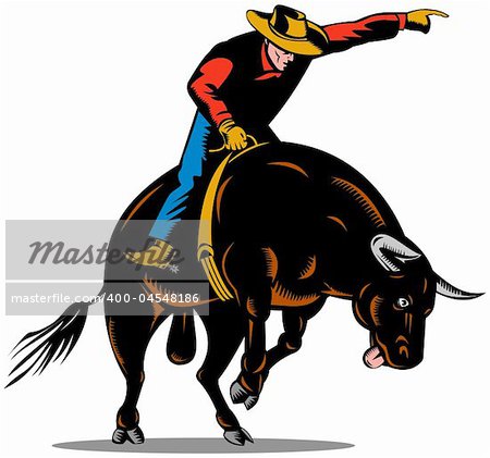 Vector art on rodeo sport