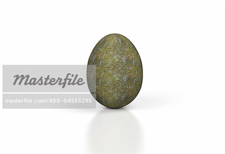 wood egg isolated on white background