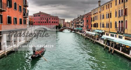 View on Canal  in Venice, Italy.