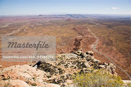 Awesome view from Moki Dugway to Valley of the gods in Utah, USA