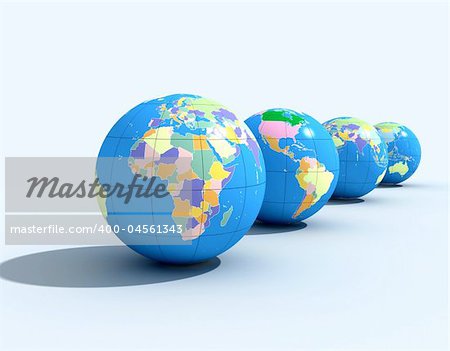 four political globe -digital artwork