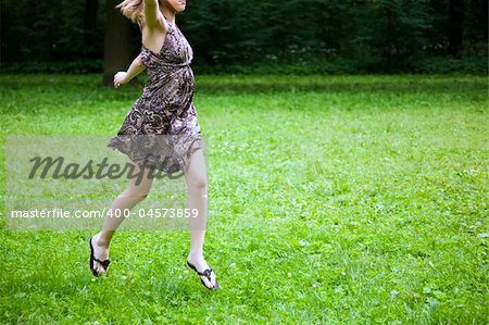 Running Women In The Park