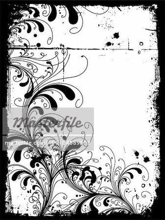 Background floral with grunge style