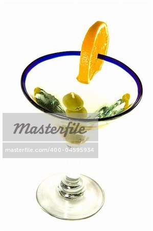 Martini Glass - Isolated on White Background