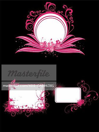 abstract swirl design decorasted frames with different shapes
