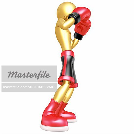 A Boxing Concept And Presentation Figure In 3D