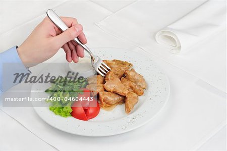 man eating good served healthy breakfast