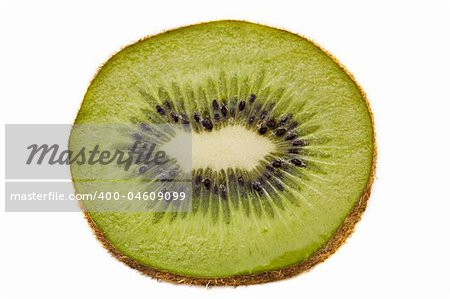 Ripe kiwi isolated on white