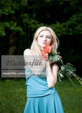 Pretty Girl Close-Up Portrait Outdoors