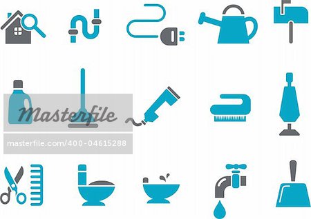 Vector icons pack - Blue Series, house collection