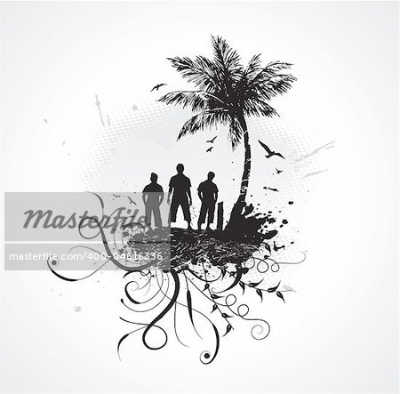 group of three boy in grunge background