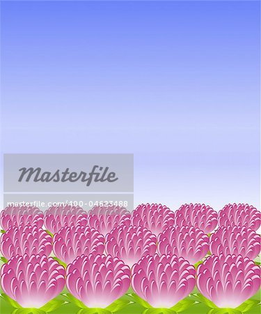 Vector background with clovers meadow. EPS 8, AI