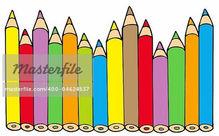 Various colors pencils - vector illustration.
