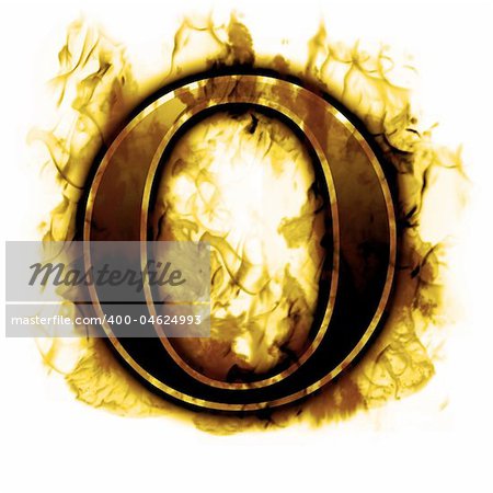 Burning Letter with true flames and smoke - other letters in my portfolio