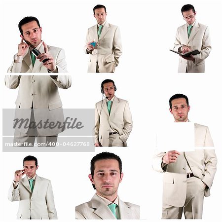 Collage - Businessman in his Suit in various Poses