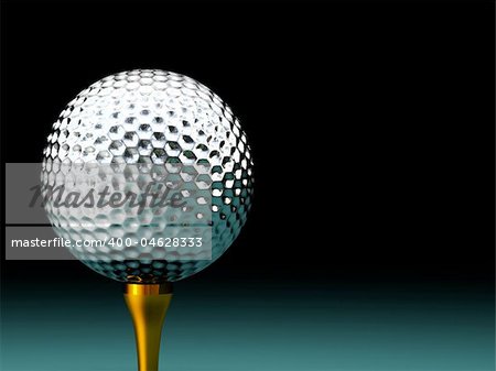 3d image of fine classic golf ball background