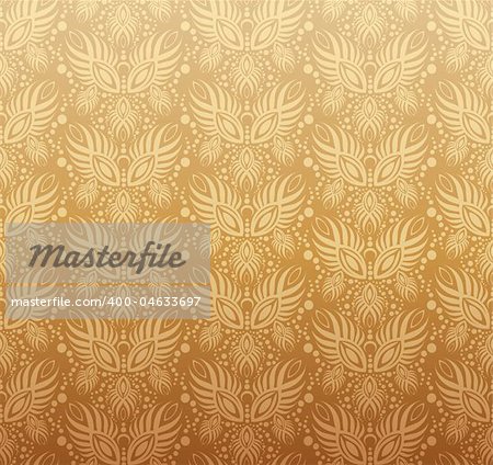 Vector decorative royal seamless floral ornament