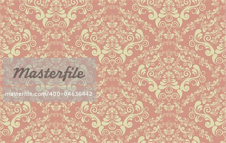 Vector decorative royal seamless floral ornament