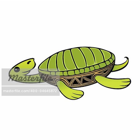 swimming vector turtle