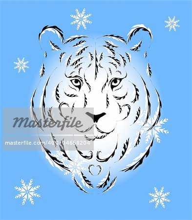 Tiger stylized graphic