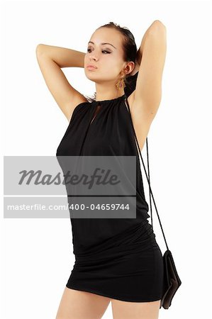 Sexy girl on white background
