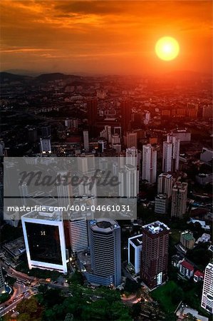 Big Business City Center at Sunset