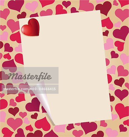 Love letter with heart over beautiful Valentine's Day background