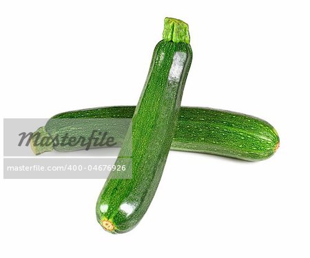 zucchini courgette isolated on white fine close up image