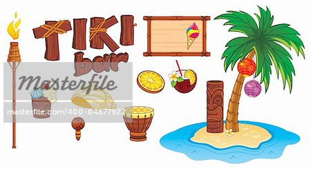 Some objects in tiki style