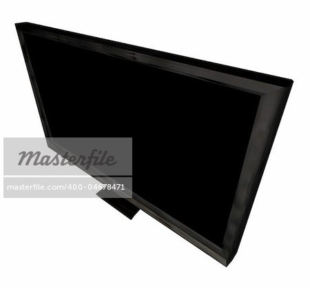 Modern flat screen television viewed from an angle