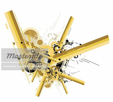 illustration drawing of beautiful yellow abstract background