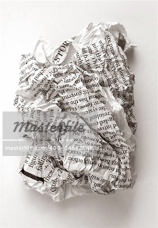 Close up of newspaper with headlines