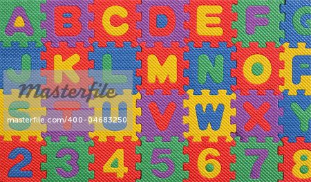 Close up of alphabet and Number Blocks