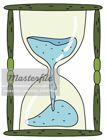a beautiful drawing of an useful hourglass