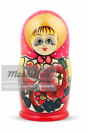 Russian Doll. Isolated on a white background