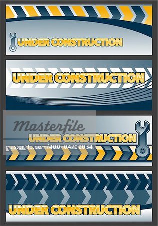 various banners for your website under construction
