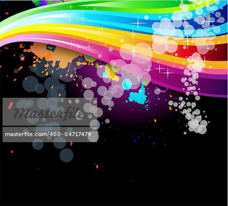 Abstract Rainbow Spectrum Background for Brochure or Flyers