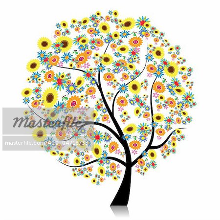 Floral tree beautiful for your design