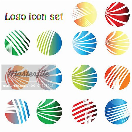 Logo icons set, web buttons