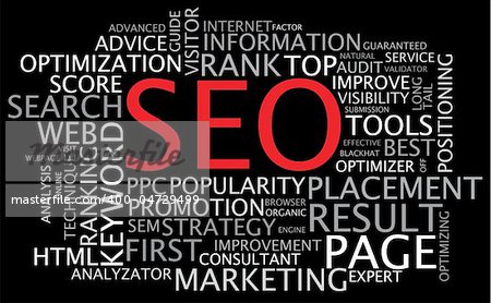 SEO - Vector Search Engine Optimization poster on black background