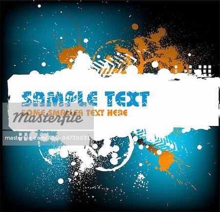 Grunge background with blots and place for your text (vector)