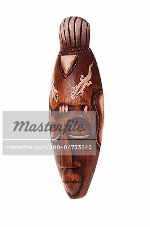 Polynesian traditional mask three-quarters