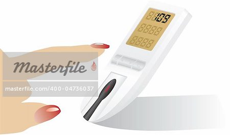 diabetes equipment vector illustration