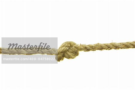 Close up shot of a rope with a knot