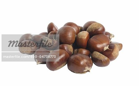 hazelnuts isolated on white background