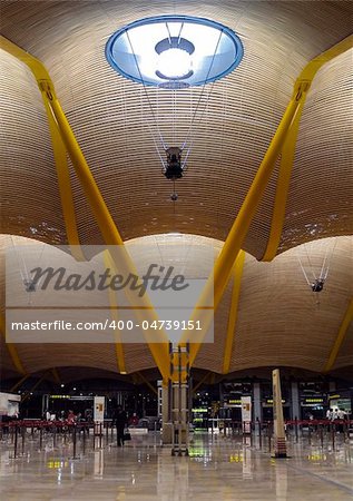 Hall of Madrid T4 terminal of Barajas airport